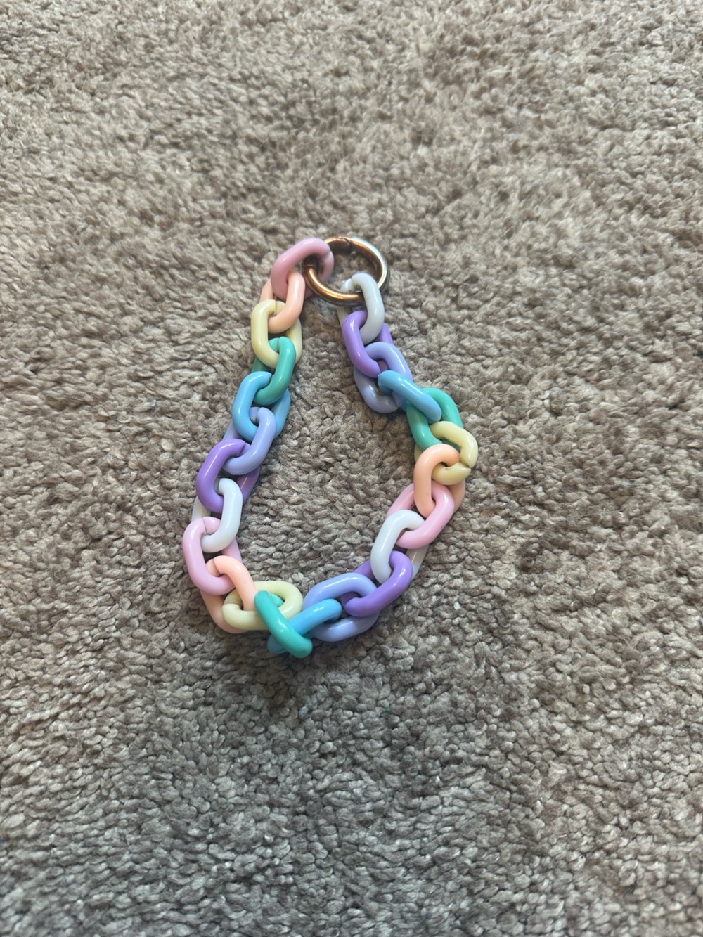 Pastel Rainbow Keychain Bracelet